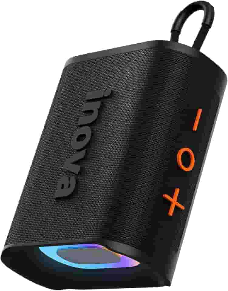 Caixa de Som, inava, Go-4 Pro, Bluetooth, Portátil,12h de reprodução, À Prova D'água IP67, Luzes RGB, TWS/FM/USB/TF(preto)