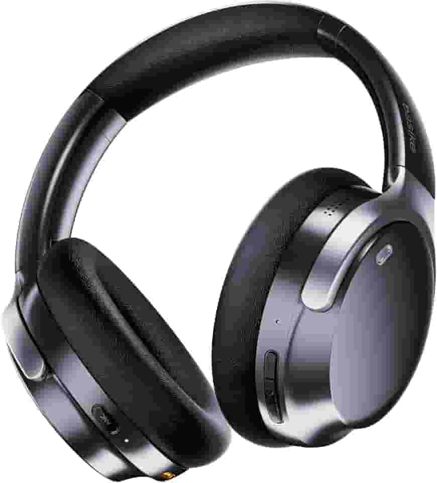 Basike Fone de Ouvido Bluetooth com Cancelamento de Ruído ANC, Áudio Hi-Fi, Bateria de Longa Duração 60h, Conforto Premium, Design Dobrável e Modo Transparente (Preto)