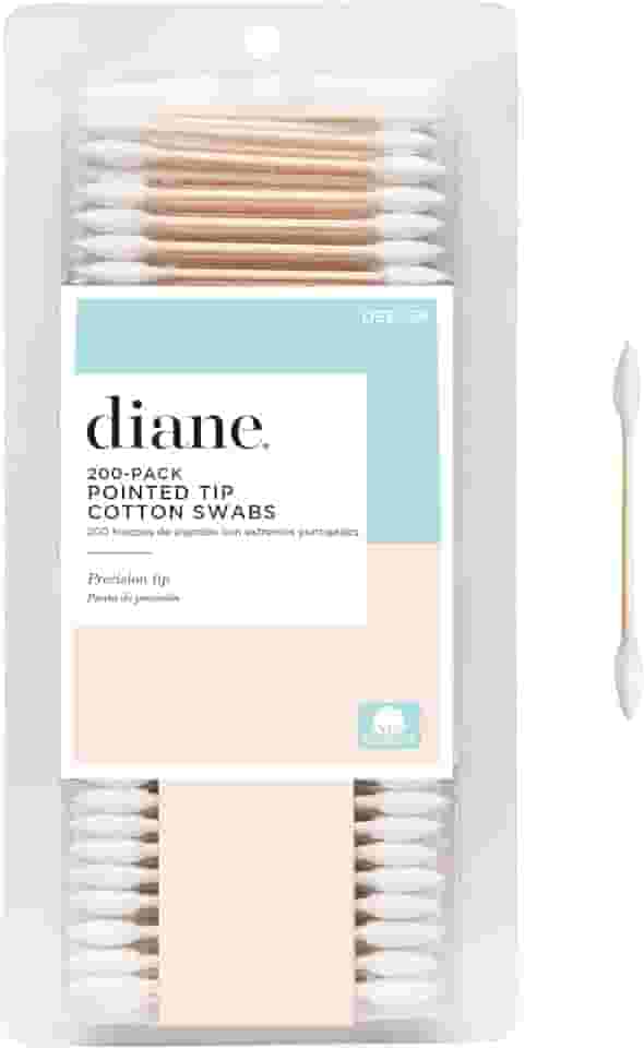 Diane Cotonetes de algodão de ponta pontiaguda, macios e suaves para peles sensíveis, ideais para maquiagem, retoques de esmalte, manicure, pedicure, aplicações de beleza, cuidados pessoais e projetos