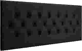 Cabeceira Estofada Captonê Suspensa Para Cama Box Casal 1,40 Suede (Preto)