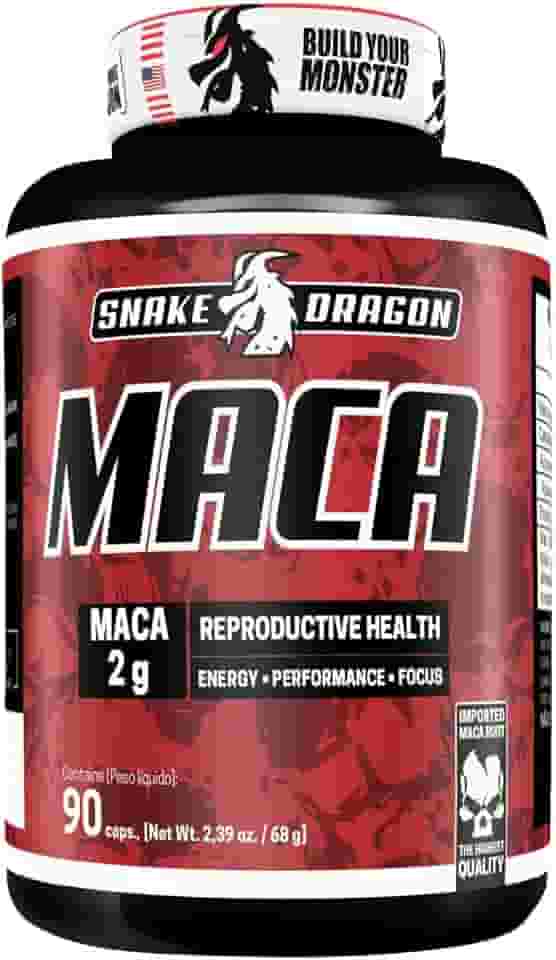 Maca Peruana Pote 90 Cápsulas 2000mg Pura Premium Por Dose Lepidium Meyenii 100% Natural Rende 30 Doses Matéria Prima Importada Homens Mulheres Suplemento Cáps | Energia Resistência - Snake Dragon