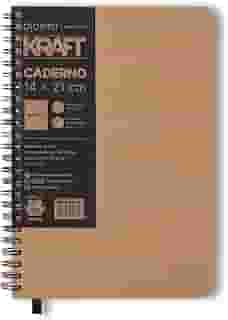 Caderno Kraft Pontado, Cicero, 8836, Bege, 14x21 (Médio)