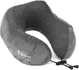 Travesseiro Apoio Encosto de Pescoço Silent para Viagem Ergonômico em Forma de U - Travesseiro,ótimo para viajar,dormir, relaxar em casa e no trabalho (Cinza)