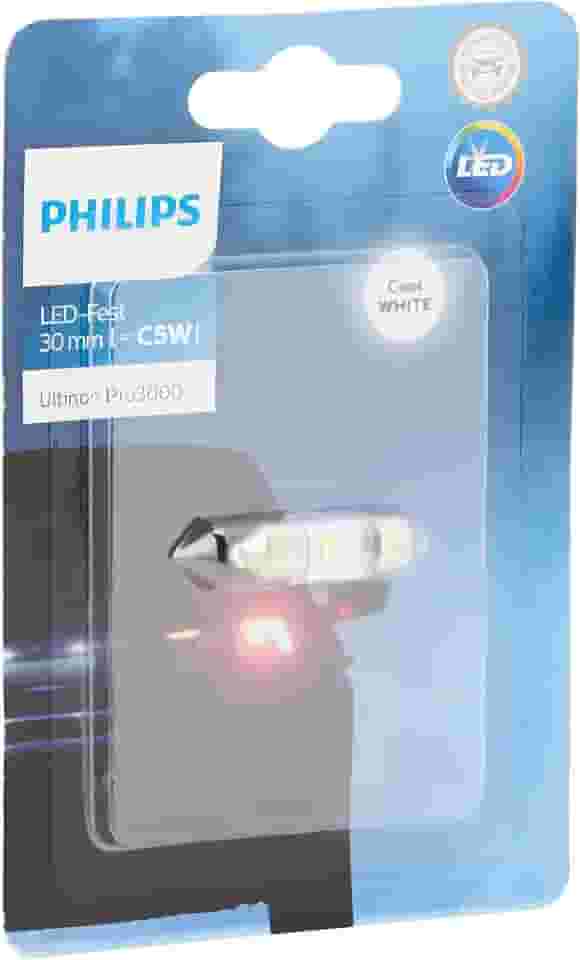Philips Ultinon Pro3000 Lâmpada de sinalização de carro LED Festoon (C5W), 6.000K, 30 mm