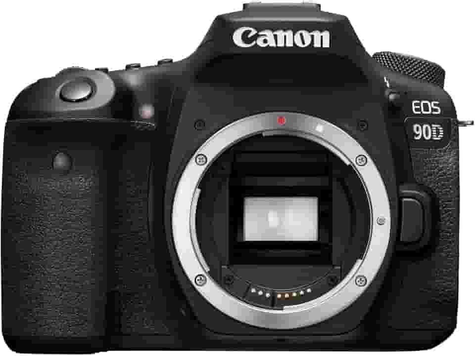 Canon Câmera Dslr [Eos 90D] Com Wi-Fi Embutido, Bluetooth, Digic 8 Image Processor, Vídeo 4K, Dual Pixel Cmos Af E Tela LCD De 3,0 Polegadas Touch Touch, [Apenas Do Corpo], Preto
