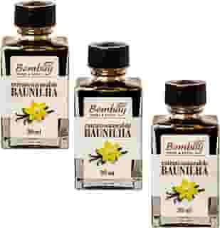 Kit 3 Vidros de Extrato Natural de Baunilha de 30mL cada - Bombay