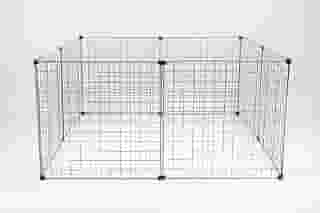 Cercadinho Cachorro,Porquinho Da Índia 120 cm (comprimento) x 120 cm (largura) x 60 cm (altura) Conectivos e Abraçadeiras (PRETO)