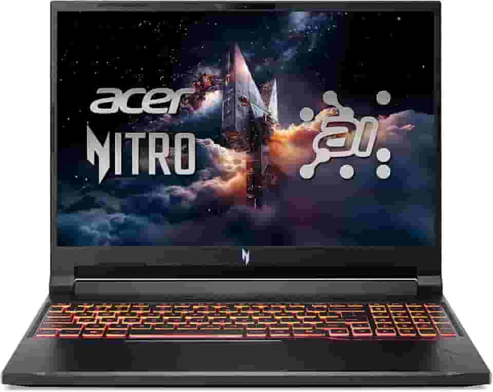 Acer Nitro V 16 AI Copilot+ Laptop para jogos para PC | Processador AMD Ryzen AI 5 340 | GPU para laptop NVIDIA GeForce RTX 5060 | Tela WUXGA IPS 180Hz de 16 polegadas | DDR5 de 16 GB | SSD de 4