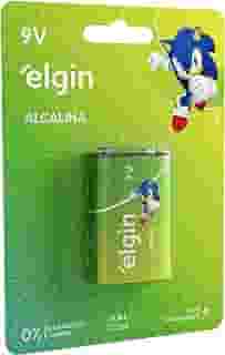 Bateria Alcalina Elgin com 1 unidade 9V Pilha