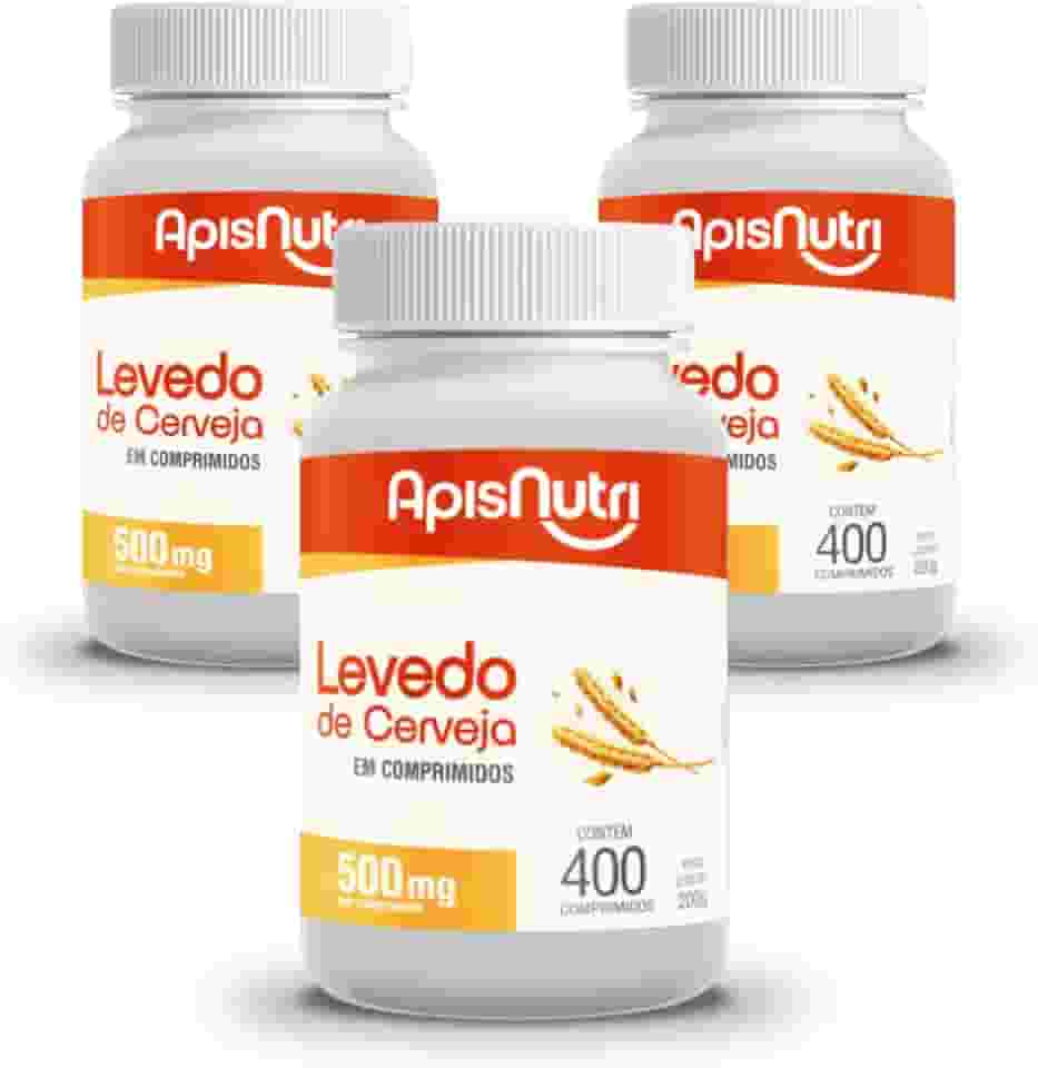 3x Levedo de Cerveja 500Mg 400 Comp Apsinutri