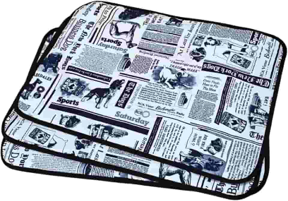 Tapetes Higiênico Lavável Kit 3 ou 6 Peças Jornal 100x70cm Xg ou 70x50cm G - Impermeável e Absorvente - 300 lavagens cada peça (3, Grande)