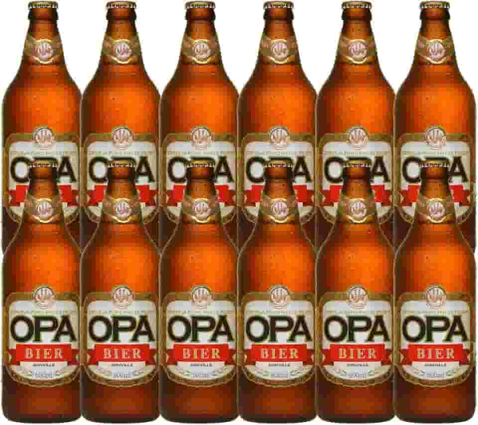 Pack 12 unidades Cerveja Puro Malte Pilsen teor 4,6% 600ml Opa Bier