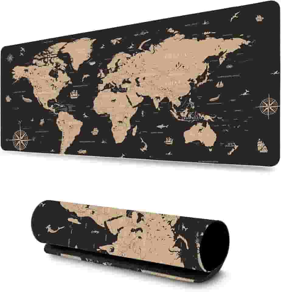 Mouse Pad Gamer Profissional Grande Confortavél Anti Derrapante 90x40 - Mapa Mundi