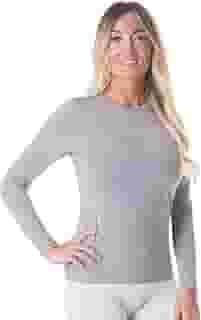 Blusa térmica feminina Long Johns com forro de lã, isolada para esquentar ao ar livre/pijama frio extremo