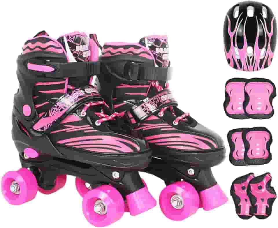 Patins Infantil Roller Ajustável 4 Rodas Rodinha Proteção