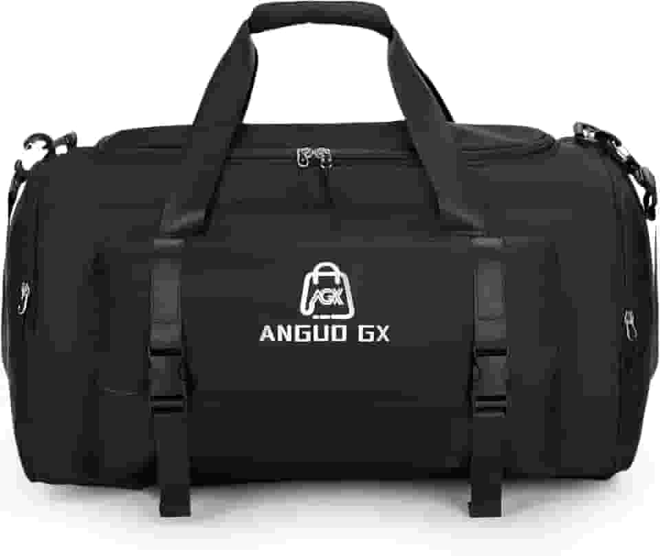 Bolsa grande de Viagem Esportiva academia Feminina, Grande Capacidade, Compartimento com Zíper e impermeável, alça de ombro e vira mochila (preto)