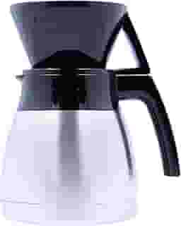 Melitta Cafeteira Térmica de Aço Inoxidável com Filtros de Café, 1,2 Litros, Prata (Stainless Steel), Moderna, Para Casa e Escritório