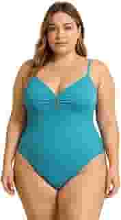 Maiô Plus Size Feminino Canelado Moda Praia Conforto Verão