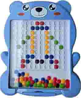 Prancheta de Desenho Magnética Infantil – Brinquedo Educativo com Lousa Colorida Montessori (Urso Azul)