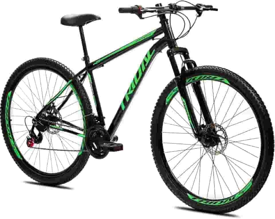 Bicicleta Aro 29 Aço Mountain Bike Tridal com Freio a Disco e Suspensão Dianteira New Suspension