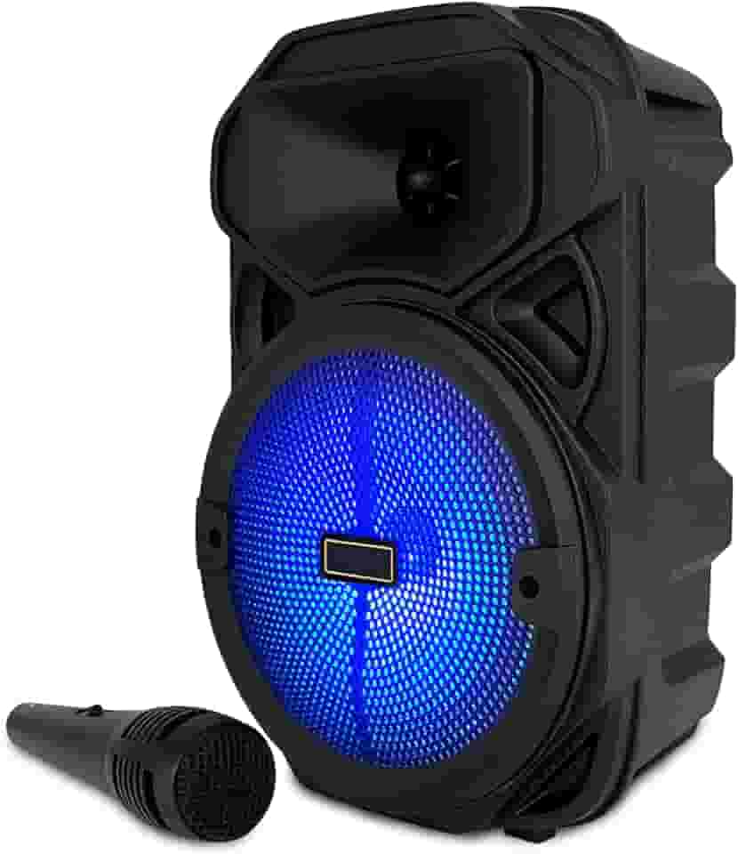 Caixa de Som Caixinha Amplificada com Bluetooth Entradas para Usb Microfone Micro Sd Aux Portátil e Potente com Graves Excelentes e Luz Led Rgb