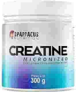 Creatina Micronizada Monohidratada Creatine 5g Por Dose Pote 300g 100% Pura 5000mg Auxilia no Aumento do Desempenho Físico Durante Exercícios Repetidos de Curta Duração e Alta Intensidade - Spartacus