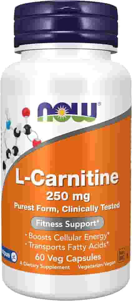 L-carnitina 250 mg Now Foods 60 cápsulas vegetais