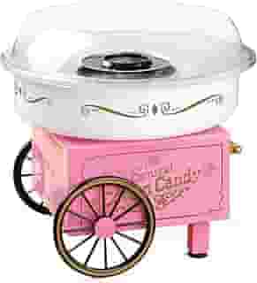 Nostalgia PCM306PK Máquina de algodão doce vintage, rosa