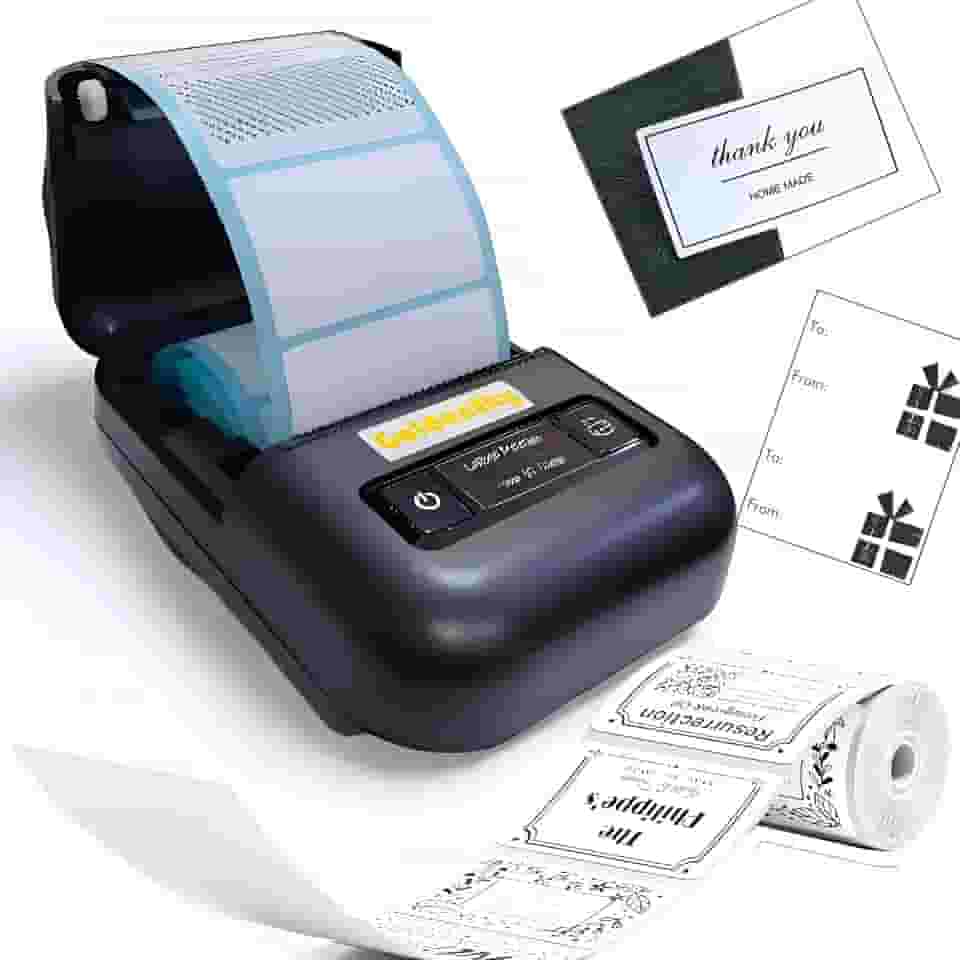 Impressora Termica de etiquetas 58mm máquina de impressão Bluetooth, mini portátil para pequenas empresas catalogar endereço código de barras roupas adesivos printer preta