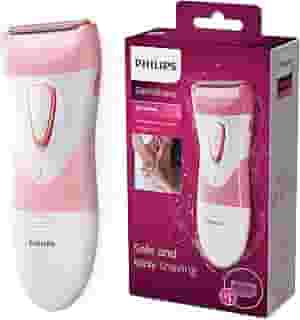 Philips Beauty Aparador Elétrico HP6306/50 Satinshave Essential Wet & Dry - Feminino - Branco/rosa - Lâmina - Sem Fio - Bateria Alcalina (AA) - Pastel