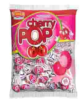 Pirulito Cherry Pop Cereja Recheio Chiclete c/50 - Sams