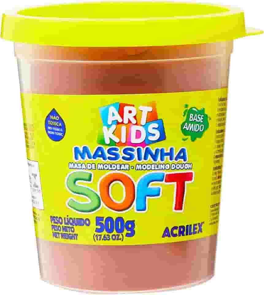 Acrilex Soft Massa de Modelar, Marrom (Chocolate), 500 g