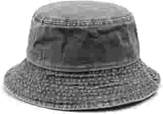 Chapéu Bucket Jeans Adulto Regulagem Unissex Pescador Proteção Solar Moda
