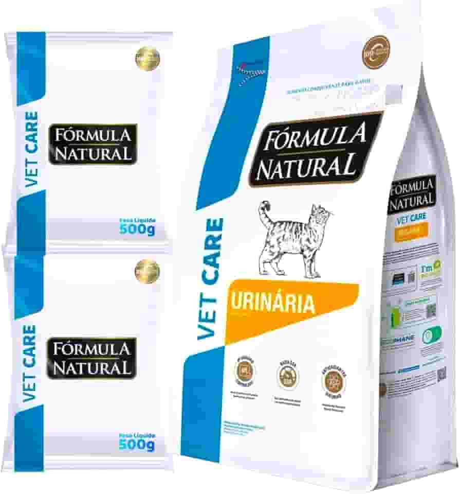 Fórmula Natural Ração Vet Care Urinária para Gatos Adultos, 1kg, 2 Unidades de 500g