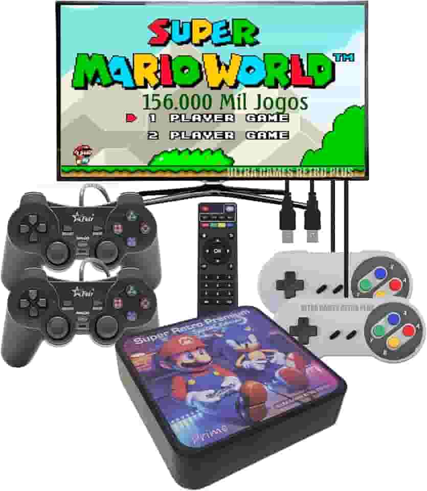 Super Retro Premium Edição Especial + 156 Mil jogos + 4 Controles + Atualizado