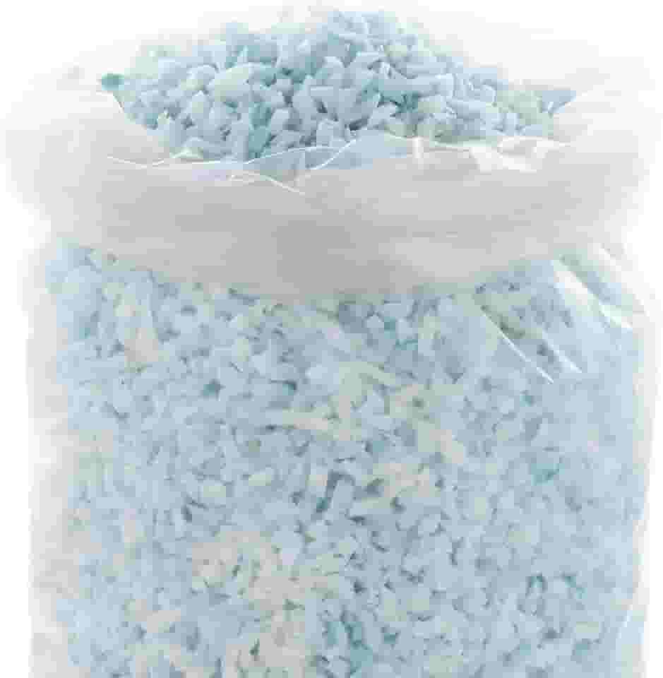 Linenspa Espuma viscoelástica desfiada – espuma artesanal – enchimento de substituição para travesseiros, pufes, cadeiras, camas para cães, animais de pelúcia e artesanato, 2,3 kg, azul