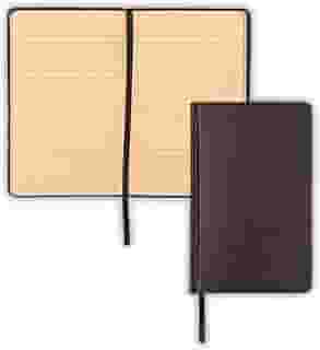 Caderno vintage de capa dura Samsill, 100 folhas pautadas, 13 x 20 cm, marrom
