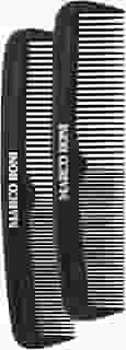 Marco Boni Kit Com 2 Pentes Masculino Dentes Finos E Médios 0891 Preto 2 Unidades