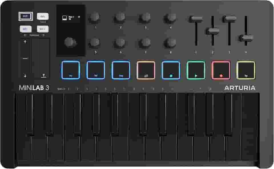 Teclado Controlador Arturia Minilab Mk3 Preto