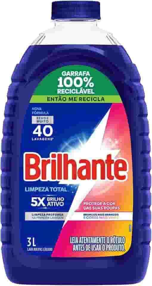 Brilhante Limpeza Total - Lava Roupas Líquido 3L