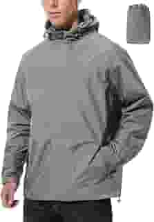 Jaqueta de chuva masculina leve, impermeável, corta-vento, embalável, com capuz para golfe, corrida, caminhada, viagem