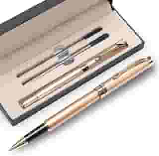 YIVONKA Canetas esferográficas de luxo, melhor conjunto de presente para homens e mulheres, escritório executivo profissional, belas canetas esferográficas, caixa de presente, esferográfica, preta,