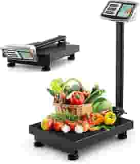 Balança Digital 200kg 30x40cm Display Vermelho - Alta Precisão, Resistente à Água, Ideal para Comércio e Indústria (Uso Interno e Externo)