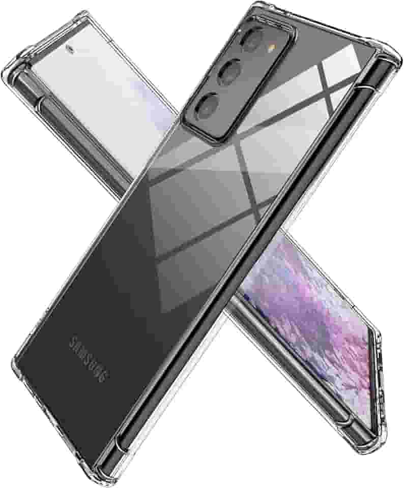USTIYA Capa para Samsung Galaxy Note 20 Ultra Uso Resistente, Bumper Absorção Choques em TPU Transparente Protector Câmera Espessamento nas Quatro Pontas da Carcasa