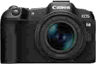 Canon Câmera EOS R8 Full-Frame Mirrorless com lente RF24-50 mm F4.5-6.3 IS STM, 24,2 MP, vídeo 4K, processador de imagem DIGIC X, detecção e rastreamento de assuntos, compacta, conexão com smartphone, criador de conteúdo