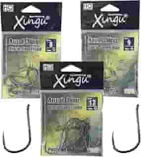 Kit Anzol sem Farpa Fisga Chinu Black Xingú Tamanho 8 9 12
