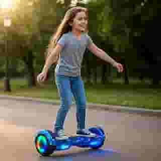 Hoverboard Skate Elétrico Com Alça Bluetooth LED Original (BLUE)