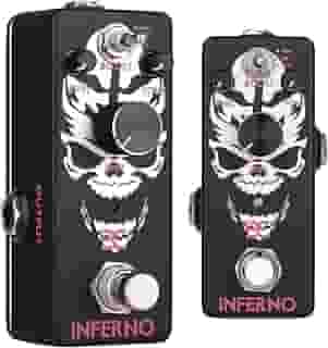 EX Pedal de guitarra Inferno Death Metal Distortion, mini pedal de efeitos de guitarra elétrica de alto ganho, com interruptor de boost de 3 modos, True Bypass