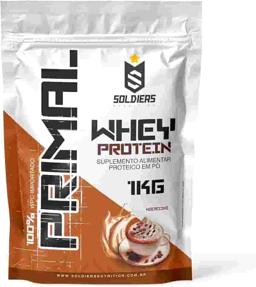 Whey Protein Primal 1Kg - Importado - Soldiers Nutrition Sabor:Mocaccino