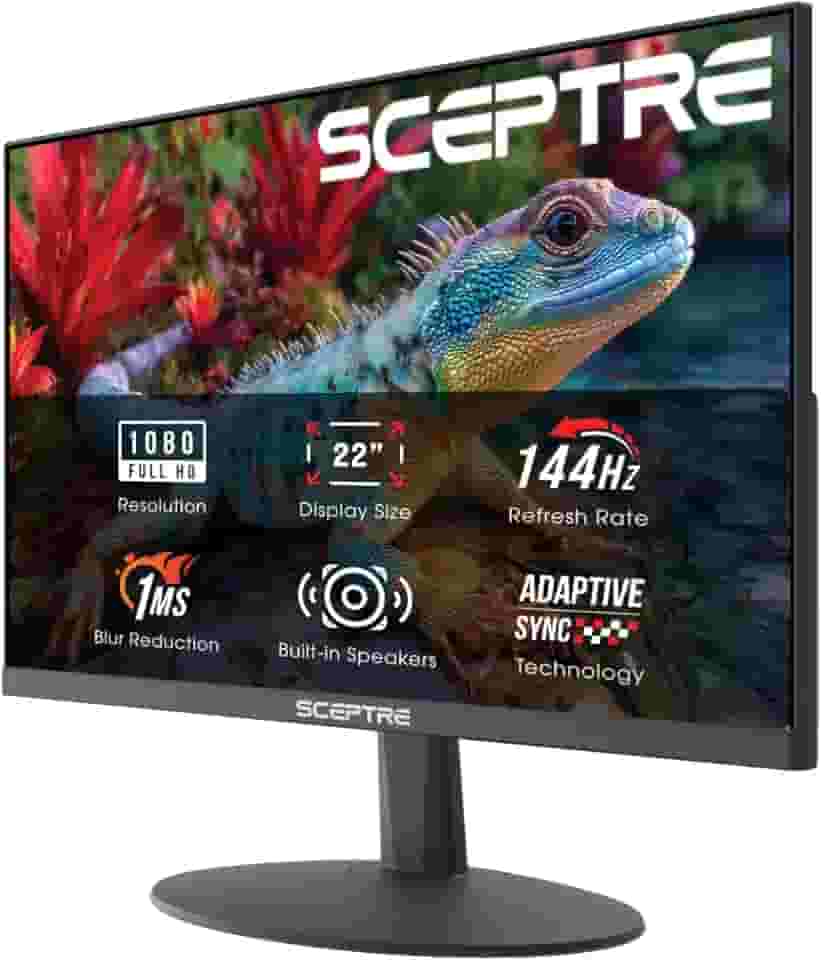 Sceptre Novo monitor Prime de 55.9 cm até 144Hz HDMI DisplayPort alto-falantes embutidos, preto máquina 2026 (série FW144)